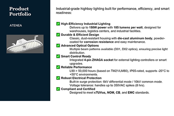 Iluminación Industrial eficiente y preparada para el futuro